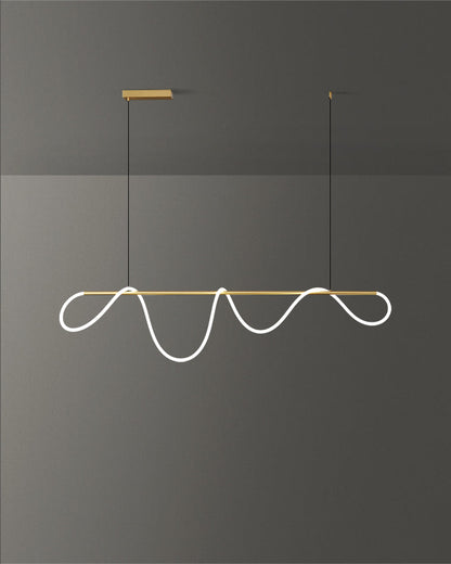 Diff Hose LED Linear/Circular Brass Chandelier-DF2059