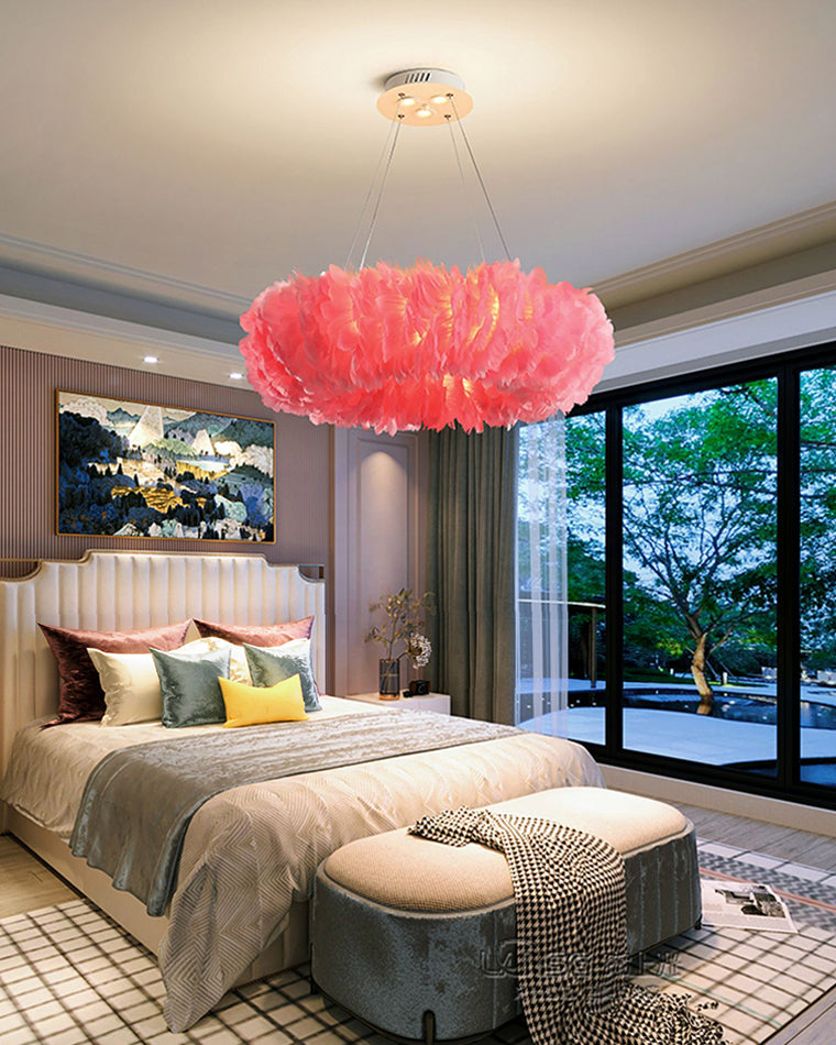 Diff Feather Circular Pendant Light-DF2060