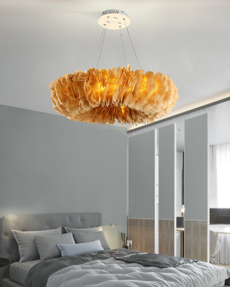 Diff Feather Circular Pendant Light-DF2060