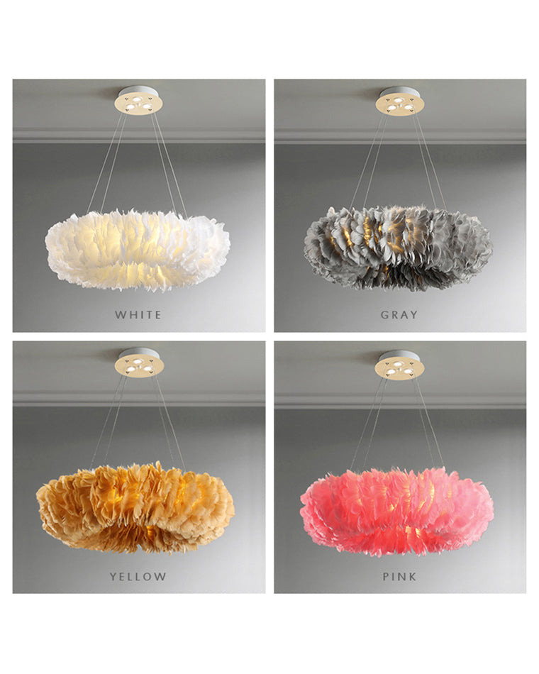 Diff Feather Circular Pendant Light-DF2060