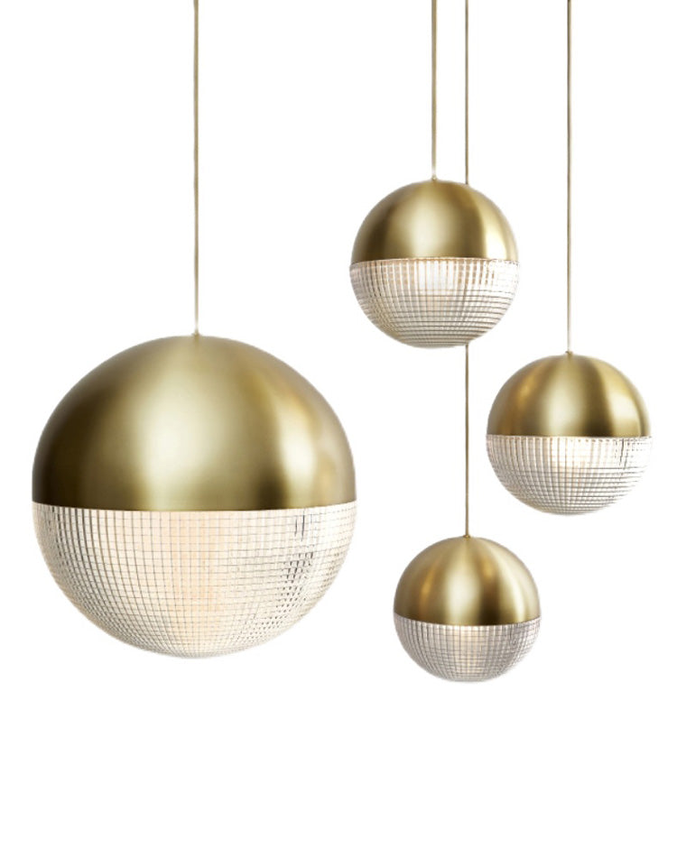 Diff Prismatic/Milk Glass Globe Pendant Light-DF2065