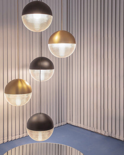 Diff Prismatic/Milk Glass Globe Pendant Light-DF2065