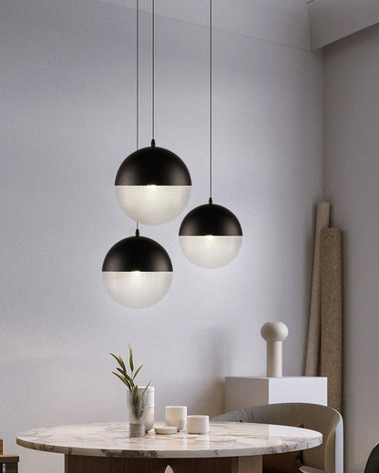 Diff Prismatic/Milk Glass Globe Pendant Light-DF2065