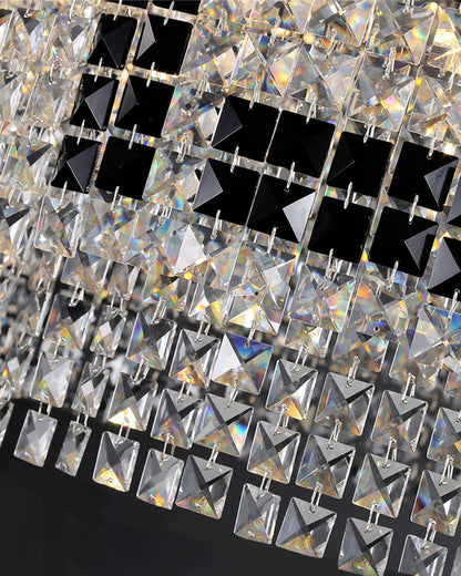 Diff 2-Tier Round/Rectangular Crystal Chandelier-DF2071