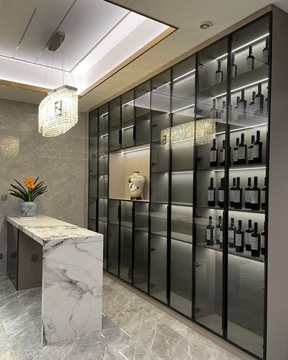 Diff 2-Tier Round/Rectangular Crystal Chandelier-DF2071