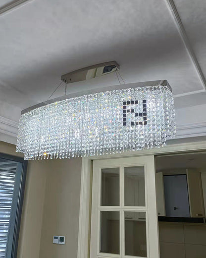 Diff 2-Tier Round/Rectangular Crystal Chandelier-DF2071