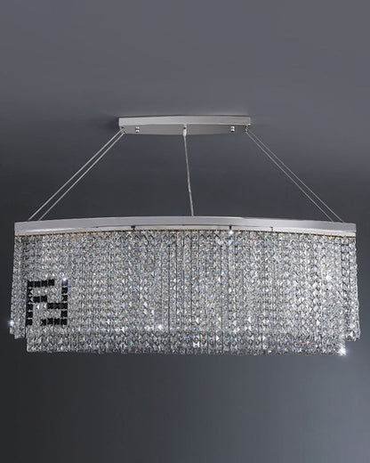 Diff 2-Tier Round/Rectangular Crystal Chandelier-DF2071