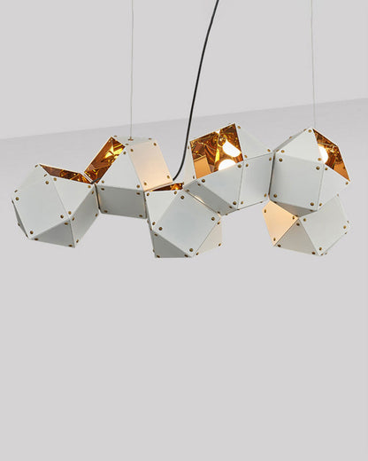 Diff Long Steel Sculptural Chandelier-DF2076