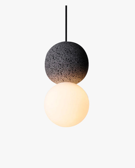 Diff White & Black Glass Globe Pendant Light-DF2086