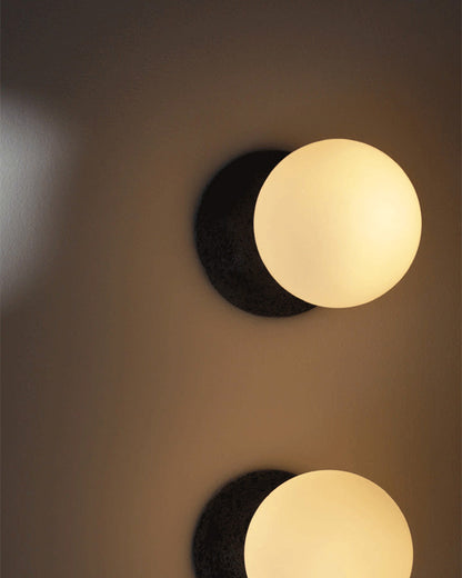 Diff White & Black Glass Globe Pendant Light-DF2086