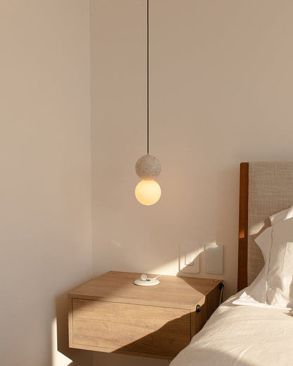 Diff White & Black Glass Globe Pendant Light-DF2086