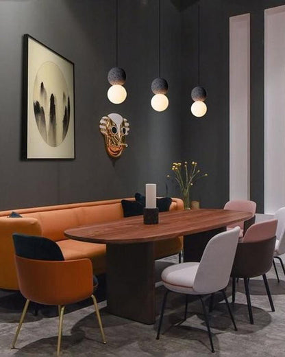 Diff White & Black Glass Globe Pendant Light-DF2086