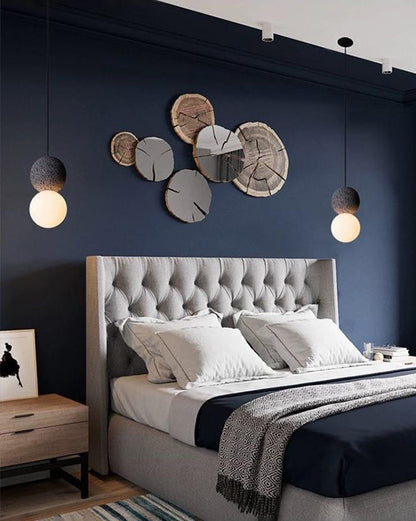 Diff White & Black Glass Globe Pendant Light-DF2086