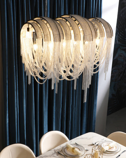 Diff Fringe Linear Dining Room Chandelier-DF2089