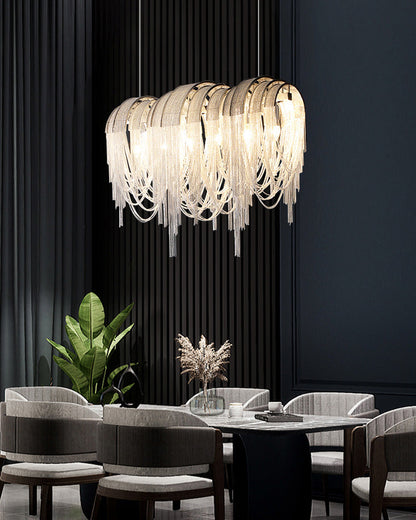 Diff Fringe Linear Dining Room Chandelier-DF2089