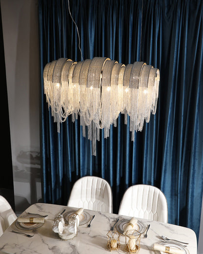 Diff Fringe Linear Dining Room Chandelier-DF2089