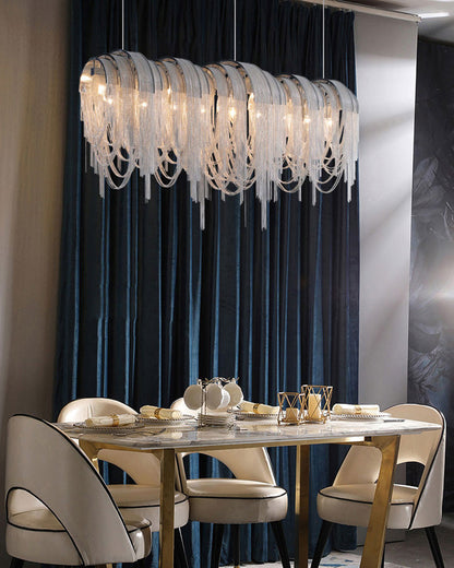 Diff Fringe Linear Dining Room Chandelier-DF2089