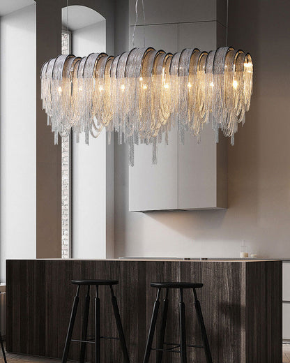 Diff Fringe Linear Dining Room Chandelier-DF2089