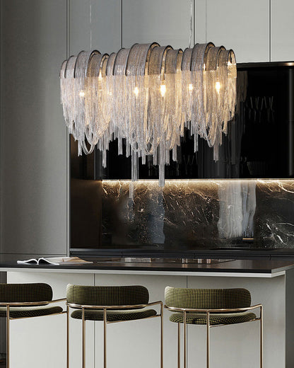 Diff Fringe Linear Dining Room Chandelier-DF2089