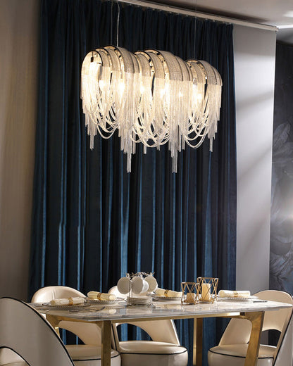 Diff Fringe Linear Dining Room Chandelier-DF2089