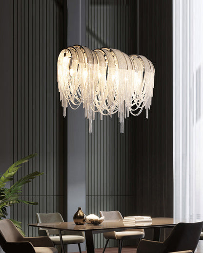 Diff Fringe Linear Dining Room Chandelier-DF2089