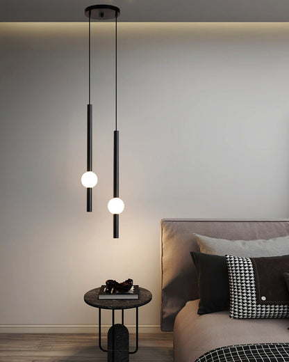 Diff White & Black Tube Pendant Light-DF2093