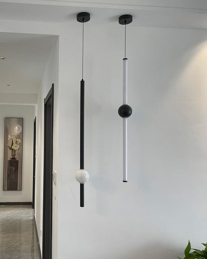 Diff White & Black Tube Pendant Light-DF2093