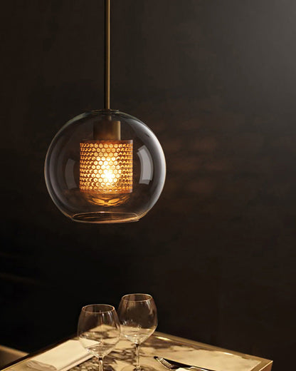 Diff Elegant Round/Cylinder Glass Pendant Light-DF2095