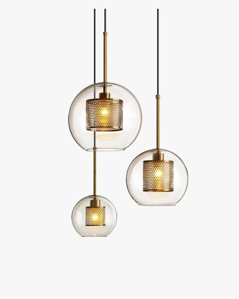 Diff Elegant Round/Cylinder Glass Pendant Light-DF2095