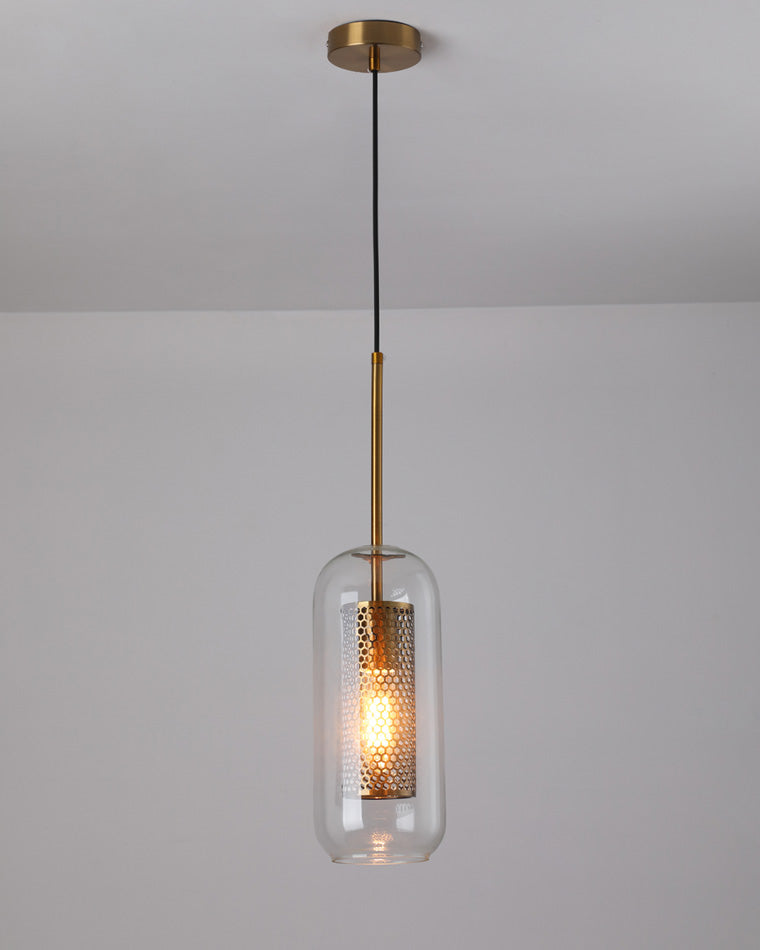 Diff Elegant Round/Cylinder Glass Pendant Light-DF2095