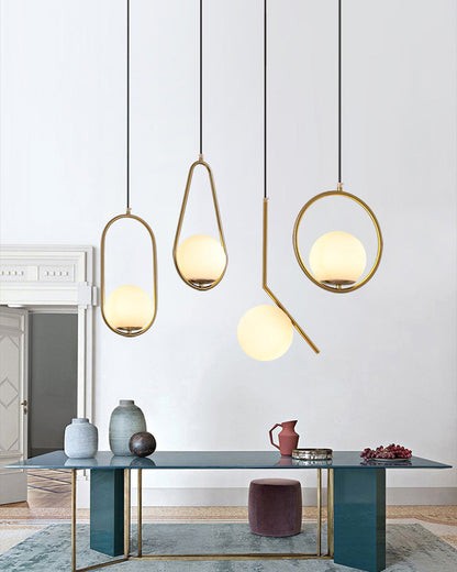 Diff Glass Globe Pendant Light-DF2097