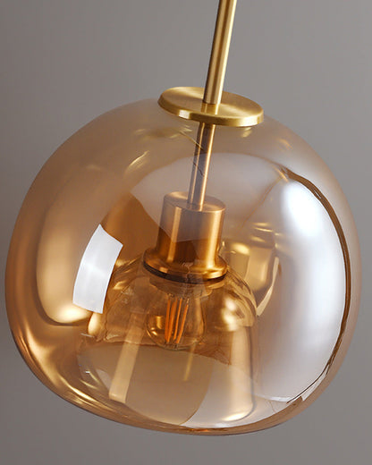 Diff Smoked/Amber Blown Glass Pendant Light-DF2108