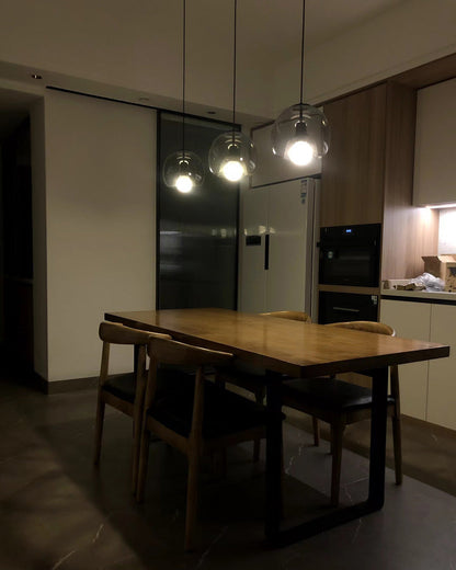 Diff Smoked/Amber Blown Glass Pendant Light-DF2108