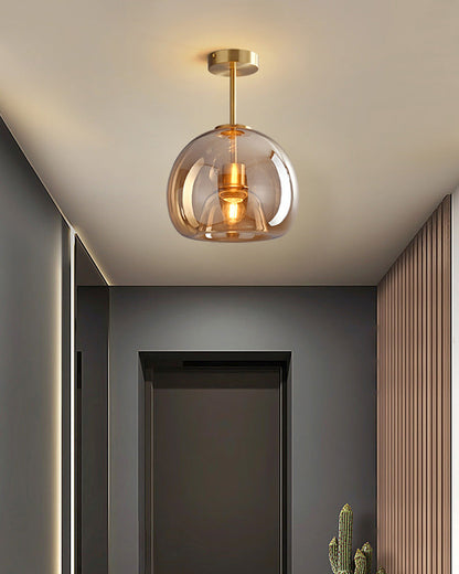 Diff Smoked/Amber Blown Glass Pendant Light-DF2108
