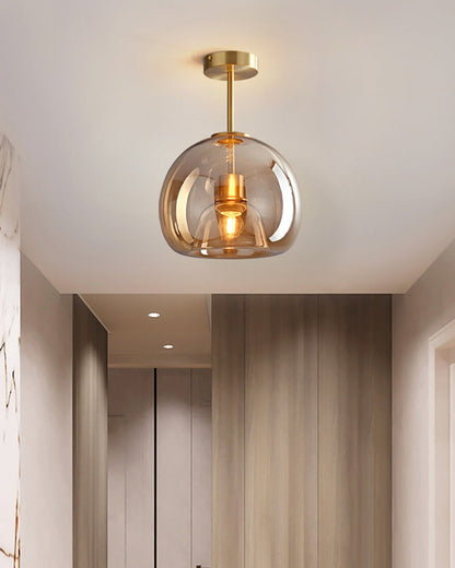 Diff Smoked/Amber Blown Glass Pendant Light-DF2108