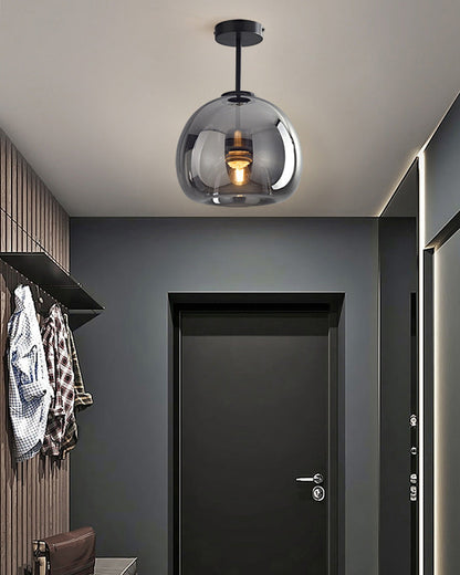 Diff Smoked/Amber Blown Glass Pendant Light-DF2108