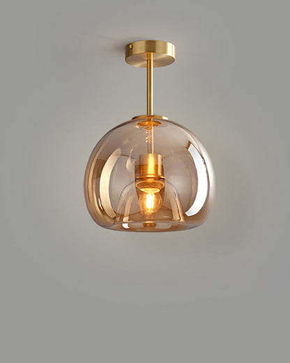 Diff Smoked/Amber Blown Glass Pendant Light-DF2108