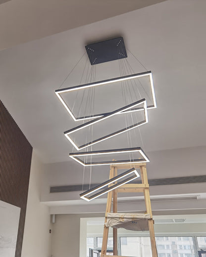 Diff Tiered Rectangular Chandelier-DF2120