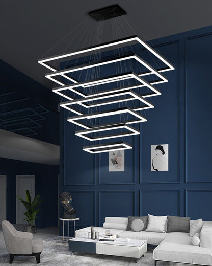 Diff Tiered Rectangular Chandelier-DF2120