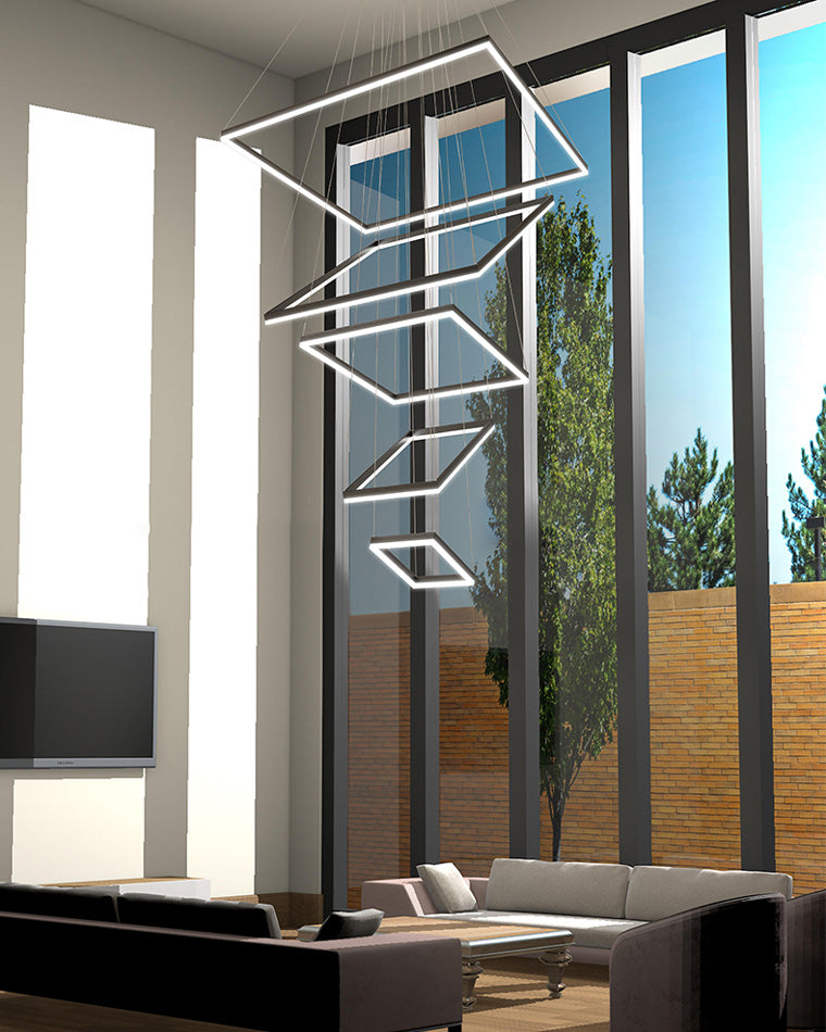 Diff Tiered Rectangular Chandelier-DF2120