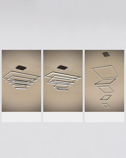 Diff Tiered Rectangular Chandelier-DF2120