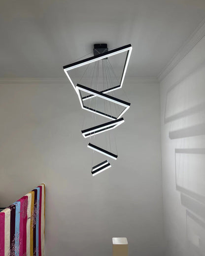 Diff Tiered Rectangular Chandelier-DF2120