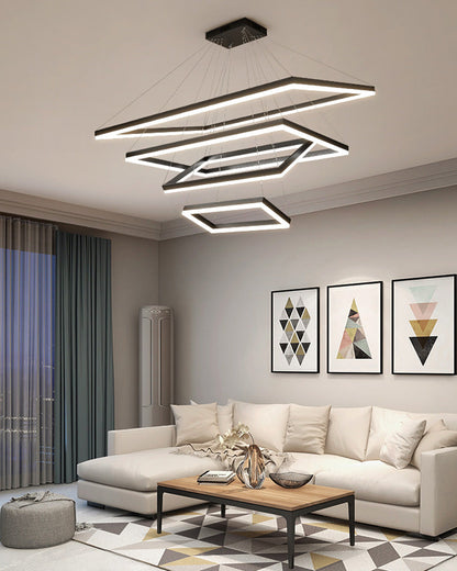 Diff Tiered Rectangular Chandelier-DF2120
