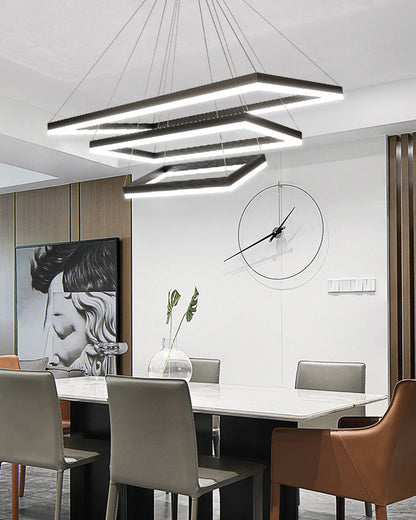Diff Tiered Rectangular Chandelier-DF2120