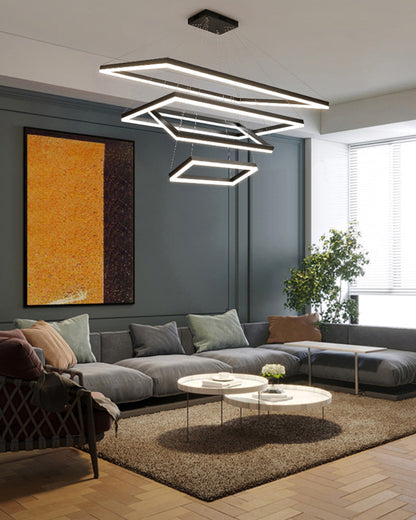 Diff Tiered Rectangular Chandelier-DF2120