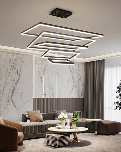Diff Tiered Rectangular Chandelier-DF2120