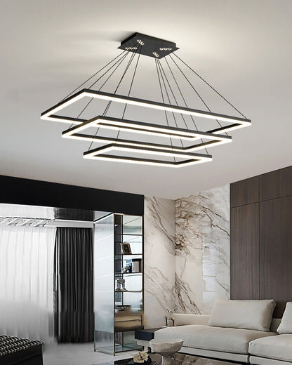 Diff Tiered Rectangular Chandelier-DF2120