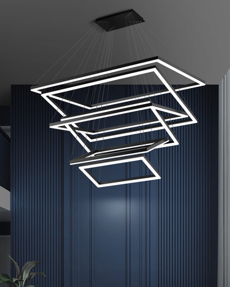 Diff Tiered Rectangular Chandelier-DF2120