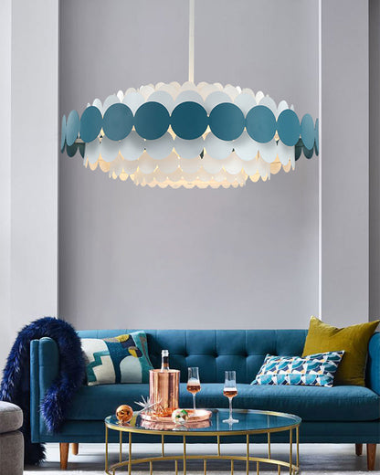 Diff Black/Blue Round Chandelier-DF2140