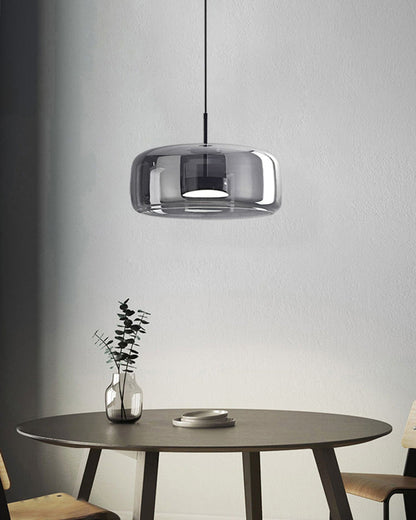 Diff Drum Blown Glass Pendant Light-DF2145